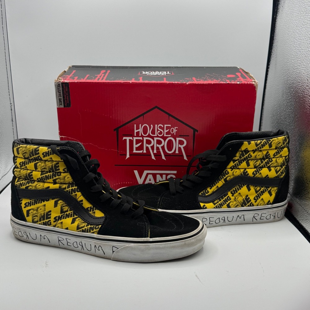 Vans Sk8-Hi Shoes Men 8 Women 9.5 Yellow Good The Shining House of Terror Horror